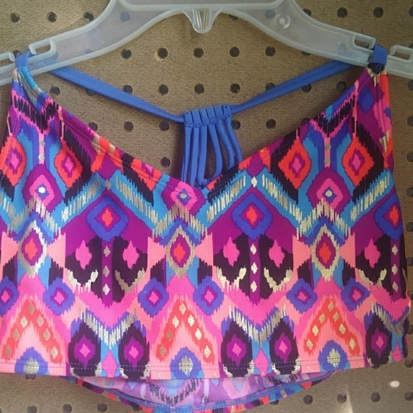Girls IKAT print two-piece swim suit - Picture 3 of 6